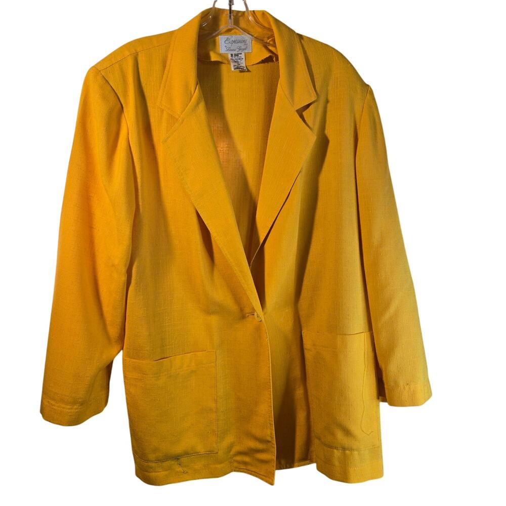 Laura Gayle Golden Blazer, Size 18W – Bold & Chic Jacket [0294]